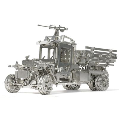 Kolotesame Old Tactical Military Vehicle 3D Metal Puzzle Model for Adults - DIY Immersive Challenging Military Building Kit with Tool, 3D Puzzle Car Model for Men Gift or Desk Model Decor