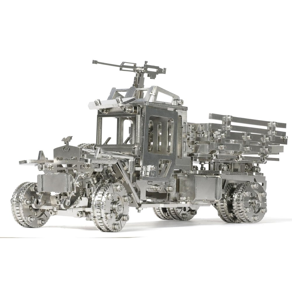 Kolotesame Old Tactical Military Vehicle 3D Metal Puzzle Model for Adults - DIY Immersive Challenging Military Building Kit with Tool, 3D Puzzle Car Model for Men Gift or Desk Model Decor