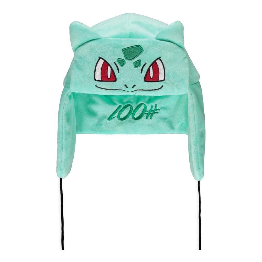 Difuzed Pokemon Bulbasaur 100# Novelty Trapper Hat, Green (NH323512POK-58)