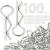 100pcs Universal RC Body Clips Pins - Compatible with Traxxas, Arrma, Redcat, Axial, HPI, HSP, Exceed, Himoto, Losi, RC4WD, Tamiya, Fits 1/8, 1/10, 1/12 Scale RC Cars, Trucks, Crawlers, Buggies view 1