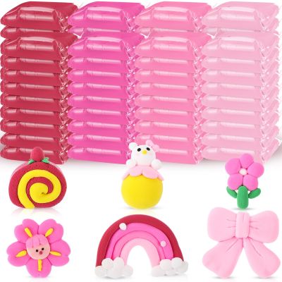 VioraWhite 72 Pcs 38oz Air Dry Clay Bulk Modeling Magic Ultra Lightweight Foam Modeling Clay for Kids Adults DIY Gifts Party Arts Crafts and School Project Supplies(Pink)