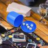 Bar & Family Dice Cup  Leather Dice Shaker, Classic Dice Roller Cup | Portable Dice Game Kit with 5 Dice, Multifunctional Comppact Travel Pack for Parties & Game Nights, Backgammon & Liars Dice view 2