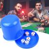 Bar & Family Dice Cup  Leather Dice Shaker, Classic Dice Roller Cup | Portable Dice Game Kit with 5 Dice, Multifunctional Comppact Travel Pack for Parties & Game Nights, Backgammon & Liars Dice view 3