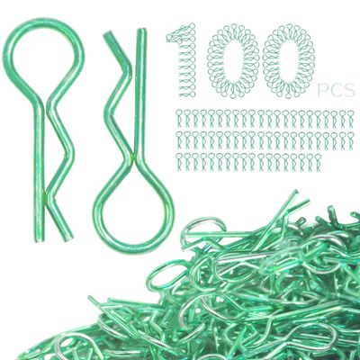 100pcs Universal RC Body Clips Pins - Compatible with Traxxas, Arrma, Redcat, Axial, HPI, HSP, Exceed, Himoto, Losi, RC4WD, Tamiya, Fits 1/8, 1/10, 1/12 Scale RC Cars, Trucks, Crawlers, Buggies