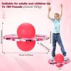 WinnerWhy Pogo Trick Ball for Kids, Up to 160lbs, Pogo Stick Jumper for Boys Girls Balance Bounce Board Ball with Pump Safe Fun Indoor Outdoor Gift Toy for Christmas(Pink, White,Cute Style) view 2