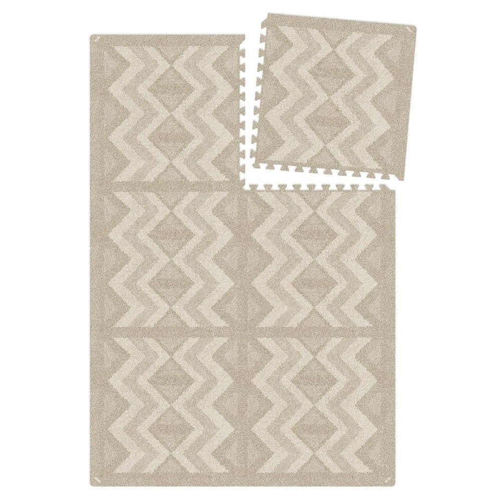Eeveve Kilim Baby Play Mat Soft, Non-Toxic EVA Tiles 4x6 ft Multiple Colors (Truffle)