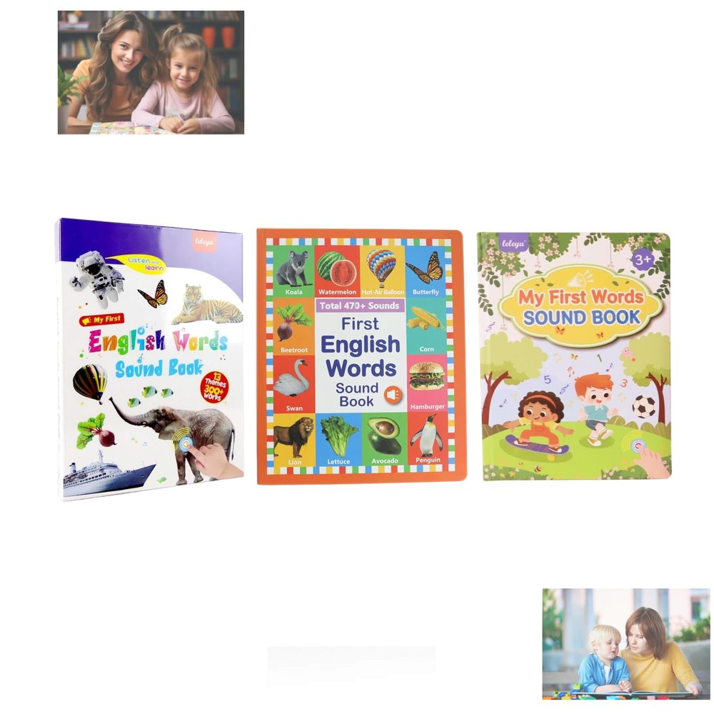 First English Words Sound Book, My First English Sound Toy  470+ Words, 21 Themes, Speak and Spell, Fun Word Game, Juguete Educativo for Educational Language(3-6Y) (Three)