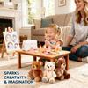 Wooden Pretend Makeup Kit for Toddlers: Non Toxic Mess Free Play Makeup Toy Set for 2 3 4 Year Old Girls - Perfect Toddler Montessori Toys Christmas Birthday Gift Ideas view 3