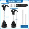 Jiawu Trolling Motor Stabilizer Mount, 180 Degree Adjustable Angle High Strength Support with Sturdy Aluminium Alloy, Replacement for PowerDrive view 2