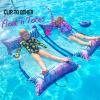 2-in-1 Floating Hammock & Beach Tote, Floating Lounge Chair for Pool, Foldable Multipurpose Float N' Tote Inflatable Water Hammock Pool Floats & Swimming Lounger for Adults (Beige) view 3