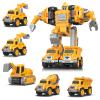Toys for 3 4 5 6 Year Old Boys 5-in-1 Detachable Construction Vehicles SetTransform Robot Kids Toys Cars Easy DIY Toys for Ages 5+  Gifts for Boys Girls Birthday Christmas Easter view 1