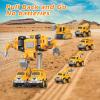 Toys for 3 4 5 6 Year Old Boys 5-in-1 Detachable Construction Vehicles SetTransform Robot Kids Toys Cars Easy DIY Toys for Ages 5+  Gifts for Boys Girls Birthday Christmas Easter view 2