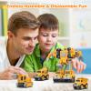 Toys for 3 4 5 6 Year Old Boys 5-in-1 Detachable Construction Vehicles SetTransform Robot Kids Toys Cars Easy DIY Toys for Ages 5+  Gifts for Boys Girls Birthday Christmas Easter view 4