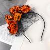 AVMBC Halloween Headbands Pumpkin Head bands Spider Web Headband Lace Pumpkin Bow Design Hair Bands Happy Party Hair Accessories for Halloween Christmas Party Birthday Head Wear view 3