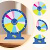 Fancyes Tabletop Prize Turntable Tabletop Fortune Wheel Compact with Pen Rotating Prize Wheels for Fortune Teaching Activity, Style B view 3
