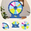 Fancyes Tabletop Prize Turntable Tabletop Fortune Wheel Compact with Pen Rotating Prize Wheels for Fortune Teaching Activity, Style B view 4