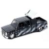 1973 Super 30 Pickup Truck Black with American Flag Graphics Limited Edition to 8250 Pieces Worldwide 1/64 Diecast Model Car by M2 39000-MJS07 view 1