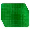 Apostrophe Games Green Building Block Base Plate for Large Blocks 15" x 10" - Compatible with Major Brands, STEM Learning (4X Green) view 1