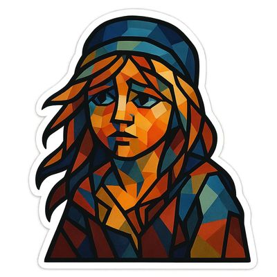 Cosette Cubist Sticker (2.75" x 3.25")