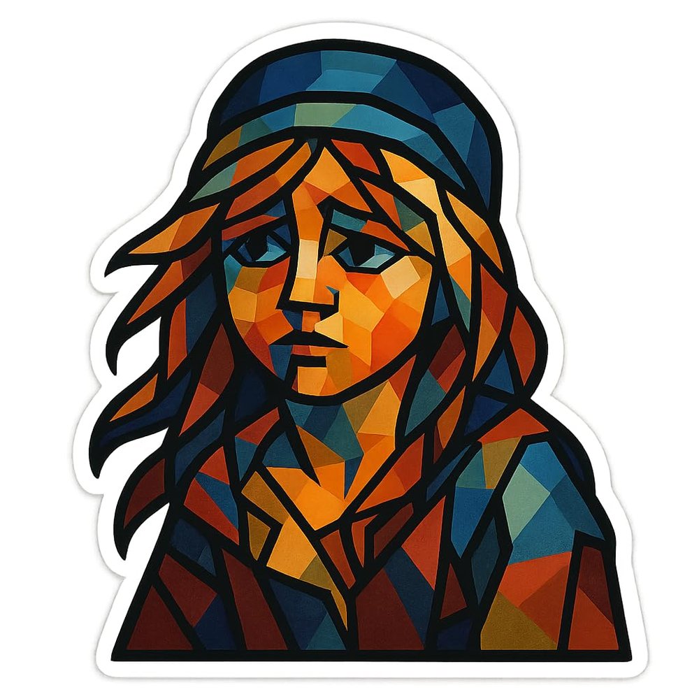 Cosette Cubist Sticker (2.75" x 3.25")