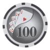 Playzaic 14-gram Yin Yang Poker Chips (50-Pack) Heavy Clay Composite Set - Bulk Casino Chips with Denominations for Texas Holdem, Blackjack - Betting Game Accessories ($500 Purple) view 2