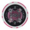 Playzaic 14-gram Ace Casino Poker Chips (50-Pack) Heavy Clay Composite Set - Bulk Casino Chips with Denominations for Texas Holdem, Blackjack - Betting Game Accessories ($5,000 Pink) view 1