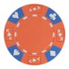 Playzaic 14-gram Ace King Premium Poker Chips (50-Pack) Heavy Clay Composite Set - Bulk Blank Casino Chips - No Denominations for Texas Holdem, Blackjack - Betting Game Accessories (Orange) view 1