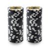 Playzaic 14-gram Black Diamond Poker Chips (50-Pack) Heavy Clay Composite Set - Bulk Casino Chips with Denominations for Texas Holdem, Blackjack - Betting Game Accessories ($0.50 Orange) view 3