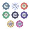 Playzaic 10-gram Scroll Premium Poker Chips (50-Pack) Casino Ceramic Set - Bulk Casino Chips with Denominations for Texas Holdem, Blackjack - Betting Game Accessories ($0.50 Gray) view 4