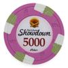 Playzaic 13.5-gram Showdown Professional Poker Chips (50-Pack) Heavy Clay Composite Set - Bulk Casino Chips with Denominations for Texas Holdem, Blackjack - Betting Game Accessories ($5,000 Pink) view 1