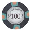 Playzaic 10-gram Milano Professional Poker Chips (50-Pack) Real Clay Set - Bulk Casino Chips with Denominations for Texas Holdem, Blackjack - Betting Game Accessories ($100 Black) view 1