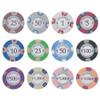 Playzaic 10-gram Milano Professional Poker Chips (50-Pack) Real Clay Set - Bulk Casino Chips with Denominations for Texas Holdem, Blackjack - Betting Game Accessories ($100 Black) view 4