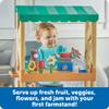 Learning Resources My First Farmstand - Farmers Market Stand Toy for Kids, Rolling Cart with Pretend Play Food, Fruit and Vegetable Baskets, Toddler & Preschool Grocery Shopping Playset view 2