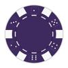 Playzaic 11.5-gram Striped Dice Poker Chips (50-Pack) Clay Composite Set - Bulk Blank Casino Chips - No Denominations for Texas Holdem, Blackjack - Betting Game Accessories (Purple) view 1