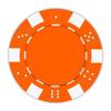 Playzaic 11.5-gram Striped Dice Poker Chips (50-Pack) Clay Composite Set - Bulk Blank Casino Chips - No Denominations for Texas Holdem, Blackjack - Betting Game Accessories (Orange) view 1