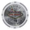 Playzaic 14-gram Las Vegas Poker Chips (50-Pack) Heavy Clay Composite Set - Bulk Casino Chips with Denominations for Texas Holdem, Blackjack - Betting Game Accessories ($1 White) view 1
