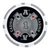 Playzaic 14-gram Ace Casino Poker Chips (50-Pack) Heavy Clay Composite Set - Bulk Casino Chips with Denominations for Texas Holdem, Blackjack - Betting Game Accessories ($1 White) view 1