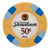 Playzaic 13.5-gram Showdown Professional Poker Chips (50-Pack) Heavy Clay Composite Set - Bulk Casino Chips with Denominations for Texas Holdem, Blackjack - Betting Game Accessories ($0.50 Orange) view 1
