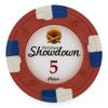 Playzaic 13.5-gram Showdown Professional Poker Chips (50-Pack) Heavy Clay Composite Set - Bulk Casino Chips with Denominations for Texas Holdem, Blackjack - Betting Game Accessories ($5 Red) view 1
