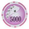Playzaic 14-gram Yin Yang Poker Chips (50-Pack) Heavy Clay Composite Set - Bulk Casino Chips with Denominations for Texas Holdem, Blackjack - Betting Game Accessories ($5,000 Pink) view 1