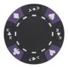 Playzaic 14-gram Ace King Premium Poker Chips (50-Pack) Heavy Clay Composite Set - Bulk Blank Casino Chips - No Denominations for Texas Holdem, Blackjack - Betting Game Accessories (Black) view 1