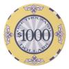 Playzaic 10-gram Scroll Premium Poker Chips (50-Pack) Casino Ceramic Set - Bulk Casino Chips with Denominations for Texas Holdem, Blackjack - Betting Game Accessories ($1,000 Yellow) view 1