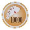Playzaic 14-gram Yin Yang Poker Chips (50-Pack) Heavy Clay Composite Set - Bulk Casino Chips with Denominations for Texas Holdem, Blackjack - Betting Game Accessories ($10,000 Orange) view 1