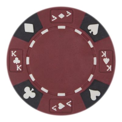 Playzaic 14-gram Ace King Premium Poker Chips (50-Pack) Heavy Clay Composite Set - Bulk Blank Casino Chips - No Denominations for Texas Holdem, Blackjack - Betting Game Accessories (Red)