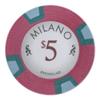 Playzaic 10-gram Milano Professional Poker Chips (50-Pack) Real Clay Set - Bulk Casino Chips with Denominations for Texas Holdem, Blackjack - Betting Game Accessories ($5 Red) view 1