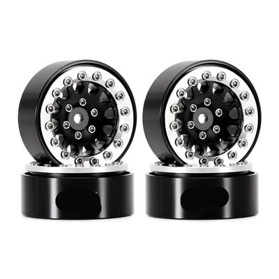 1.3 Inch Aluminium Beadlock Wheels W1311 Compatible with 1/24 and 1/18 Scale RC Crawler Vehicles(W1311SB)