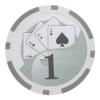 Playzaic 14-gram Yin Yang Poker Chips (50-Pack) Heavy Clay Composite Set - Bulk Casino Chips with Denominations for Texas Holdem, Blackjack - Betting Game Accessories ($100 Black) view 4