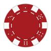 Playzaic 11.5-gram Striped Dice Poker Chips (50-Pack) Clay Composite Set - Bulk Blank Casino Chips - No Denominations for Texas Holdem, Blackjack - Betting Game Accessories (Red) view 1