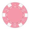 Playzaic 11.5-gram Striped Dice Poker Chips (50-Pack) Clay Composite Set - Bulk Blank Casino Chips - No Denominations for Texas Holdem, Blackjack - Betting Game Accessories (Pink) view 1