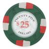 Playzaic 13.5-gram Poker Knights Premium Poker Chips (50-Pack) Heavy Clay Composite Set - Bulk Casino Chips with Denominations for Texas Holdem, Blackjack - Betting Game Accessories ($25 Green) view 1